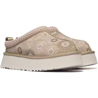 Ugg for woman. 1178193 Tazz Sun Stitch Light Brown Leather Clogs (41), 3 to 5 cm, None, Casual
