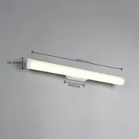 TRIO LED-vegglampe Ernesto, matt hvit, bredde 60 cm, 4 000 K, IP44