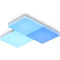 Nanoleaf Skylight Starter Kit - Taklyspanel - LED - 300 x 300 mm - total: 50 W - RGB/varmt til kjølig hvitt lys - 2700-6500 K - kvadrat (en pakke 3)