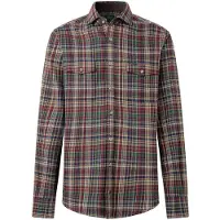 Hackett London for man. HM3010897 classic fit country check flannel shirt multicolor (S), Casual, Cotton, Long sleeve