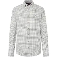 Hackett London for man. HM3010854 Green Flannel Check Shirt (S), Casual, Cotton, Long sleeve