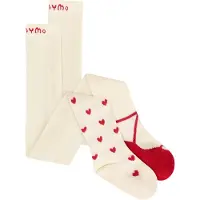 Minymo Strømpebukser - 2-pack - Eggnog - - 80/86 - Strømpebukser