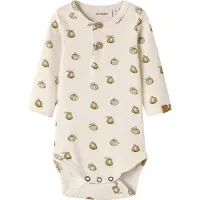 Lil´ Atelier Lil' Atelier Body I/e - NbmGayo - Turtledove/Pumpkin - - 1 år (80) - Langermet Body
