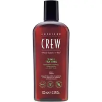 American Crew 3-in-1 Shampoo, Conditioner & Body Wash for Men Tea Tree Scent 3.3 Fl Oz