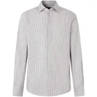 Hackett for man. HM3010832 Classic fit tricolor striped shirt in gray (L), Casual, Grey, Cotton, Long sleeve