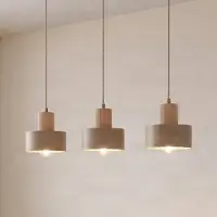 Sigma Hengelampe Rif Wood, beige/bøk, lengde 67 cm, 3 lyskilder