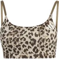 Adidas Optime Essentials 3 Stripes Leopard Sports-bh Med Lav Støtte
