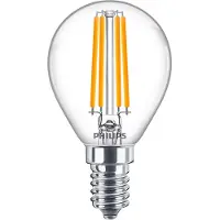 Philips CorePro - LED-filamentlyspære - form: P45 - klar finish - E14 - 6.5 W (ekvivalent 60 W) - klasse E - varmt hvitt lys - 2700 K