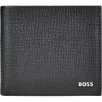 BOSS for man. 50573521 Derwil Black Leather Wallet (OSFA), Casual, Classic