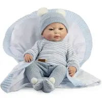 MuÑecas Guca Carlos Håndmalt Prematur Baby Reborn Hårløs 38 Cm