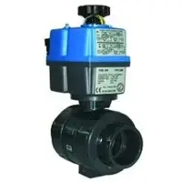 Cepex 05371 Ø63 Ac/dc Pvc-u Industriell Kuleventil Ptfe-epdm Elektrisk Aktuert+bsr Sikkerhetsblokk 24-240v