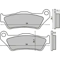 RMS Beauty Bmw R850c 225101383 Sintrede Bremseklosser