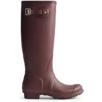 Hunter for woman. WFT1000RMA Burgundy Original Tall Wellington rain boots (41), Flat, None, Casual, Maroon, PVC