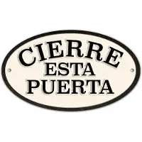 Magnet & Steel Oval-cierre Esta Puerta Varselskilt