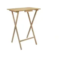 Wellhome Rektangulært Sidebord Med Oljefinish 48x35x64 Cm