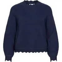 Vila Vinikolina Høy Hals Strikket Pullover