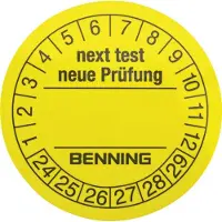 Benning gul folie selvklebende (Ø x L) 30 x 30 mm 300 stk