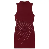 GUESS Jaylene Studded Langarmet Kort Kjole