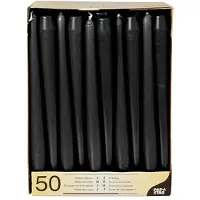 Papstar 10392, Rund, Sort, 7 timer, 50 stykker