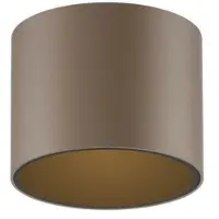 Pure LED-taklampe til badet Point, bronsefarget, Ø 11 cm, IP44