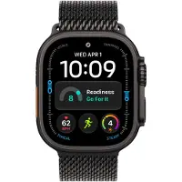Apple - Sløyfe for smart armbåndsur - 49 mm, titanium - Medium størrelse - svart