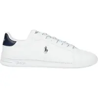 Ralph Lauren Ftw for man. 809829824003 Heritage Court II navy leather sneakers (50), White, Flat, Laces, Casual