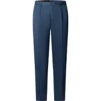Hackett London for man. HM2100170 Navy blue Ttvl Sateen Sloane trousers (34/32), Casual, Cotton, Classic