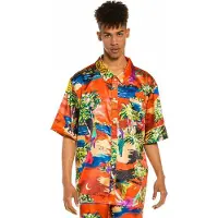 Grimey Ocean Gateways Button Up Kortarmet Skjorte