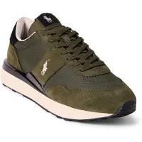 Ralph Lauren for man. 809965081001 Train 89 green leather sneakers (49), Flat, Laces, Casual, Sport