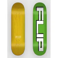 Flip Squared Logo Green 8.25"X31.85" Skateboard Deck mønster