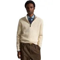 Ralph Lauren for man. 710B26770005 Cream white cotton and wool sweater in waffle knit (S), Casual