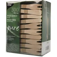 Papstar 82557, Tre, Naturlig, 121 mm, 500 stykker