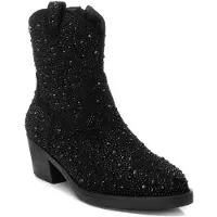 Xti for woman. 14311601-NEGRO Ankle boots 143116 black (35), 3 to 5 cm, Suede, Zip, Casual