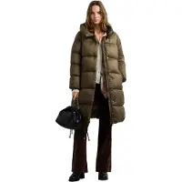 Pepe Jeans for woman. PL4024543 Lauren Long green quilted coat (S), Casual, Polyester