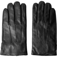 Hackett London for man. HM0400132 Commuter Touch black leather gloves (XL), Casual, Classic