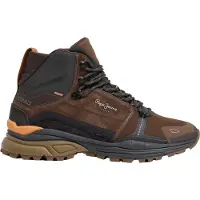 Pepe Jeans for man. PMS600041 Dark brown leather Darren Force ankle boots (41), Flat, Split Leather, Laces, Casual, Outdoor