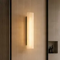 LUCANDE LED-vegglampe til badet Victoire, 50 cm, hvit/krom, CCT
