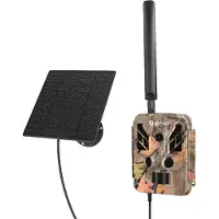 Denver WSL-8050 viltkamera / 4G overvåkningskamera med solcellepanel, 4K og Trailcam Go