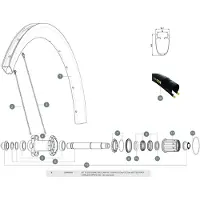 Mavic Cosmic Pro Carbon Sl Ust Bakre Høyre Eiker 12 Enheter