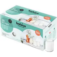 Multi Glaslys Starlight Refill Ø65xH83mm brændetid 50 timer parrafin Hvid,30 stk/krt