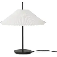 New Works LED-bordlampe Nebra, svart/hvit, 45 cm, tekstil