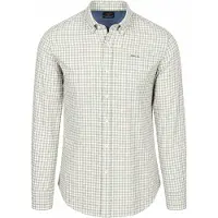 NZA Cive Skjorte Button Down Twi Check Ranger Green Grønn Størrese