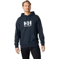 Helly Hansen for man. 54582 Navy Blue HH Logo Hoodie (XL), Casual, Cotton