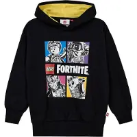Lego Wear LEGO Fortnite Hettegenser - LWSian 700 - Svart m. Trykk - - 5 år (110) - Hettegenser
