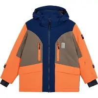 Lego Wear Polstret Jakke - LWJian 713 - Blue/Brown/Oransje - - 7 år (122) - Dunjakke