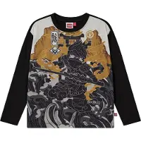 Lego Wear LEGO Ninjago Genser - LWTaj 718 - Svart m. Trykk - - 7 år (122) - Genser