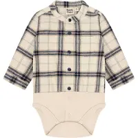 Hust & Claire Body I/e - HCBertil Soft - Fransk Oak m. Rute - - 1 år (80) - Langermet Body
