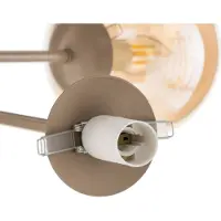 Emibig Taklampe ROMA, beige, Ø 75 cm, 6 lyskilder, glass/metall, E14