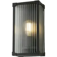 Searchlight Utendørs vegglampe Cincinnati, svart, bredde 16 cm, metall