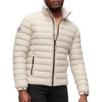 Superdry for man. M5011757A Fuji print quilted jacket grey (XXL), Casual, Recycled Polister, Sustainable